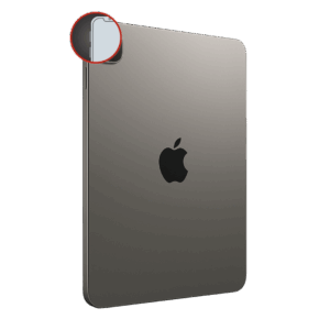 iPad with icon signifying power button and volume button repairs