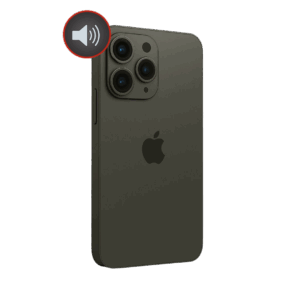iPhone with icon signifying speaker repairs