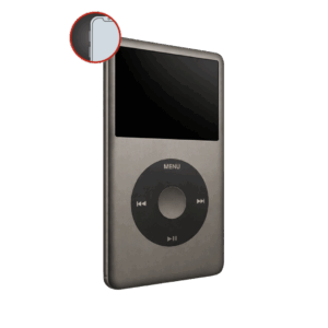 iPod with icon signifying volume button and power button repairs