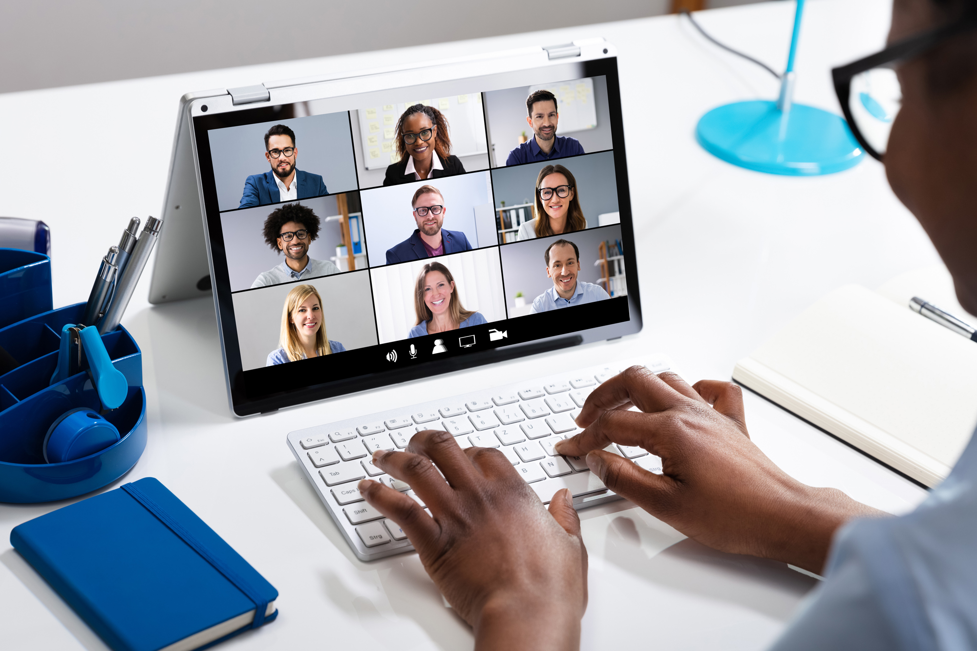 Business woman on video call