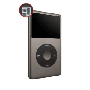 iPod with icon signifying board repairs