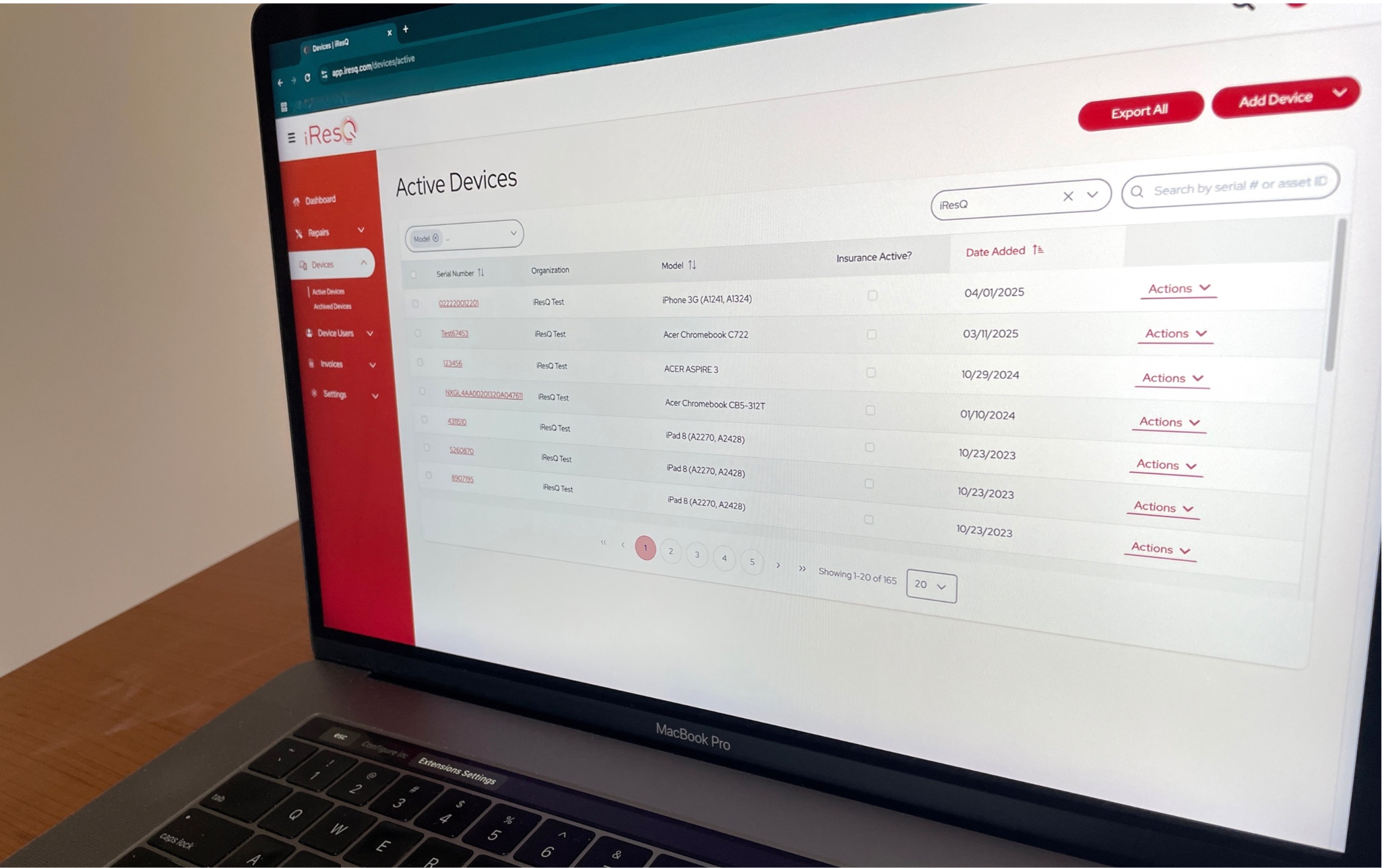 iResQ Central B2B portal